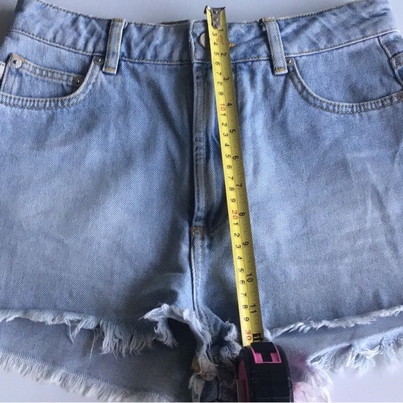 Fiorucci Tara short angel patch denim cutoff raw hem jean shorts - Picture 10 of 16